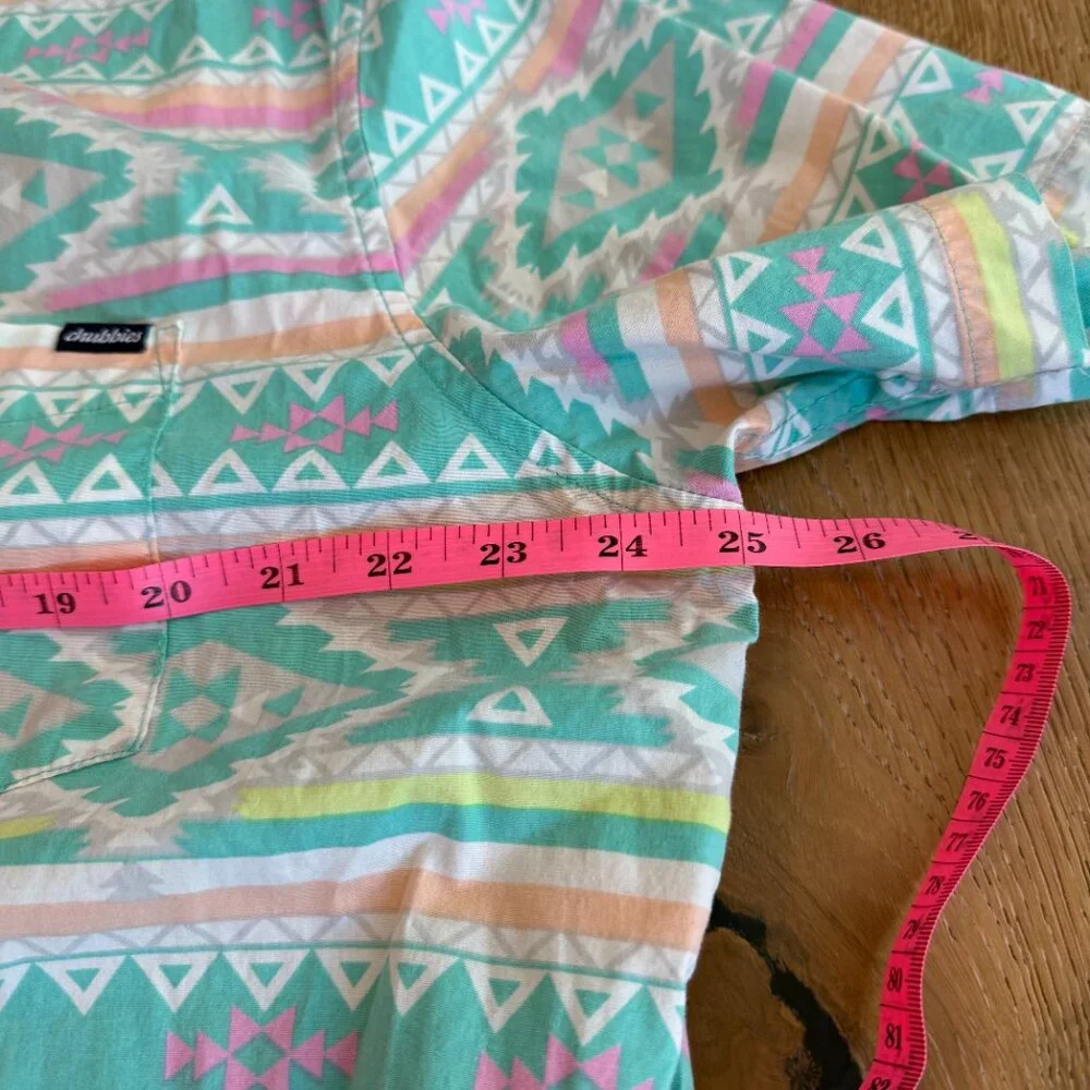 Mens Chubbies En Fuego Aztec Short Sleeve Button Up Shirt XL - Picture 4 of 6